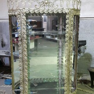 بوفه برنزی دو در خم تسمه رز