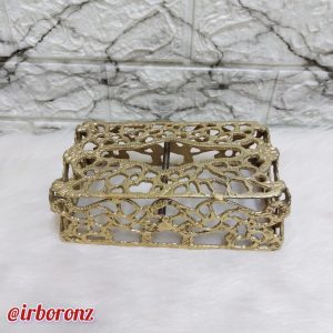 جا دستمال رومیزی برنزی مدل توری