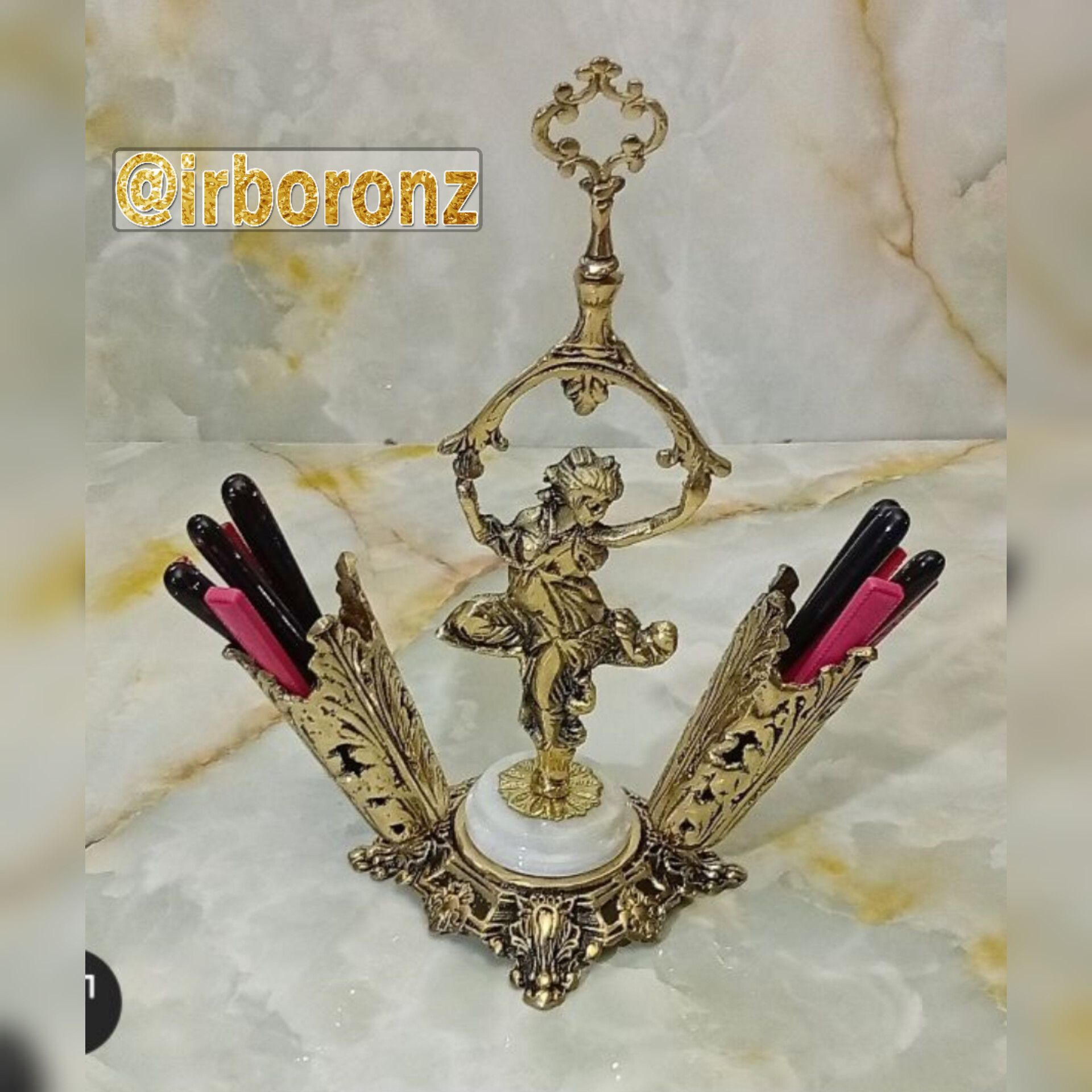 جا قاشق چنگال فرشته دسته دار سنگ سفید