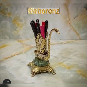 جا کاردی برنزی مدل قو سنگ سبز